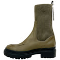 Load image into Gallery viewer, Peserico Olive Leather Boots with Ribbed Knit
