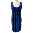 Load image into Gallery viewer, Herve Leger Cobalt / Black Bandage Dress