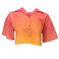 Load image into Gallery viewer, Self-Portrait Pink Hotfix Taffeta Cropped Shirt
