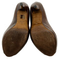 Load image into Gallery viewer, Gucci Brown Leather Whipstitch Peep Toe Pumps