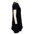 Load image into Gallery viewer, Valentino Black Short Sleeved Wool and Silk Crepe Dress