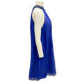 Load image into Gallery viewer, Galvan London Cobalt / Midnight Catarata Chiffon Cocktail Dress