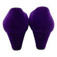 Load image into Gallery viewer, Prada Purple Suede Pumps with Crystal Embellishment