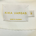 Load image into Gallery viewer, Kika Vargas White Ruffle Trim Cotton Stretch Midi Dress