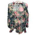 Load image into Gallery viewer, Zimmermann Multicolor Floral Printed Sheer Silk Chiffon Top