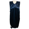 Load image into Gallery viewer, Celine Navy Blue Ruched Sleeveless Satin Mini Dress with Strap