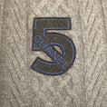 Load image into Gallery viewer, Chanel 2009 Gray Cashmere Cable Knit No 5 Scarf