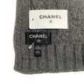 Load image into Gallery viewer, Chanel 2009 Gray Cashmere Cable Knit No 5 Scarf