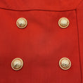 Load image into Gallery viewer, Balmain Rust Wool Skirt with Gold Buttons