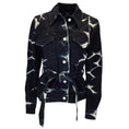 Load image into Gallery viewer, Dries Van Noten Black / White Marble Bleach Tie-Dye Denim Vionas Jacket