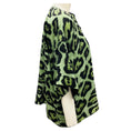 Load image into Gallery viewer, Givenchy Green / Black Animal Print Silk Blouse
