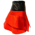 Load image into Gallery viewer, Proenza Schouler Orange Silk Mini Skirt with Leather