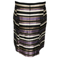 Load image into Gallery viewer, Louis Vuitton Purple / Black Multi Striped Silk Skirt