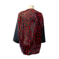 Load image into Gallery viewer, Longchamp Red / Black Leopard Calf Hair / Wool Coat
