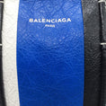 Load image into Gallery viewer, Balenciaga Blue / White / Black Bazar Leather Shopper Handbag
