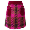Load image into Gallery viewer, Anna Sui Pink / Gold Houndstooth Mini Skirt with Lurex and Velvet