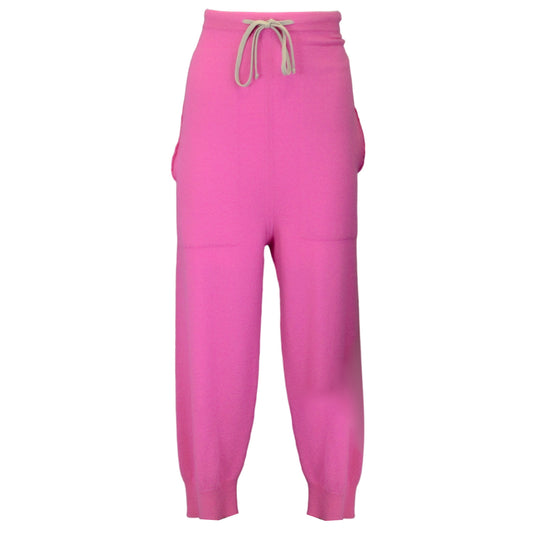 Rick Owens Hot Pink Cashmere Knit Track Pants