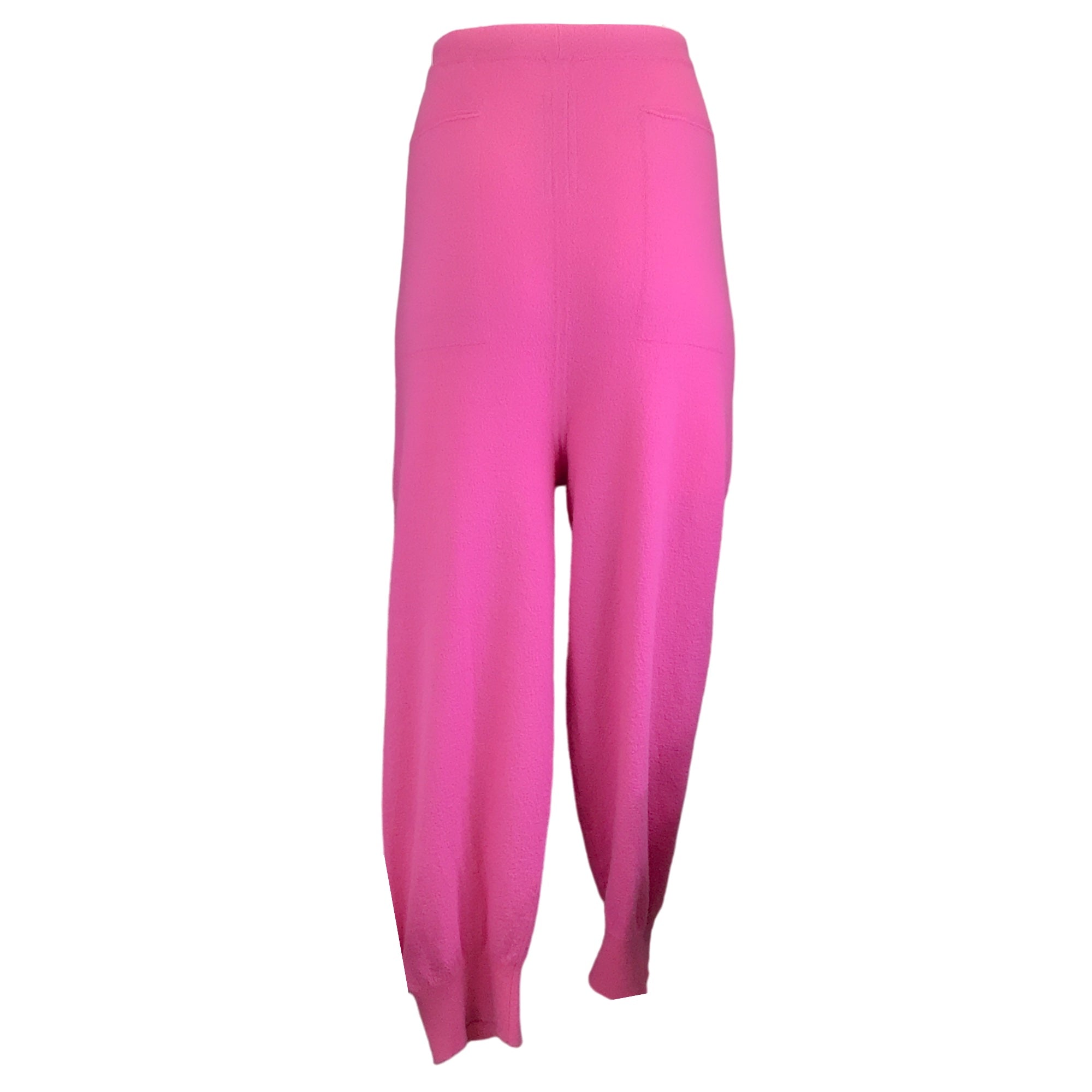 Rick Owens Hot Pink Cashmere Knit Track Pants