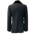 Load image into Gallery viewer, St. John Charcoal Blazer with Black Velvet Collar