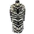 Load image into Gallery viewer, Alexander McQueen Black / White Zebra Print Velvet Coat with 3/4 Sleeves