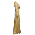 Load image into Gallery viewer, Mac Duggal Champagne Metallic Sequined Gown / Formal Dress