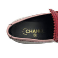 Load image into Gallery viewer, Chanel 2024 Red / Pink / White / Black CC Logo Leather Slip-On Loafers