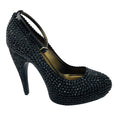 Load image into Gallery viewer, Lanvin Black Crystal Embellished Ankle Strap Platform Pump