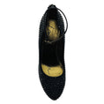 Load image into Gallery viewer, Lanvin Black Crystal Embellished Ankle Strap Platform Pump