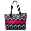Load image into Gallery viewer, Emilio Pucci Teal / Fuchsia Multi Color Tote Bag