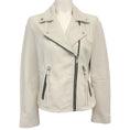 Load image into Gallery viewer, All Saints Ivory Leather Dalby Moto Jacket