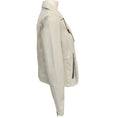 Load image into Gallery viewer, All Saints Ivory Leather Dalby Moto Jacket