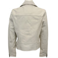 Load image into Gallery viewer, All Saints Ivory Leather Dalby Moto Jacket
