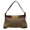 Load image into Gallery viewer, Gucci Burgundy Leather GG Monogram Gold Horsebit Chain Flap Shoulder Bag
