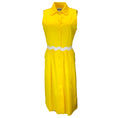 Load image into Gallery viewer, Moschino Couture Yellow Sleeveless Button-front Cotton Midi Dress