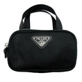 Load image into Gallery viewer, Prada Black Logo Plaque Double Zip Tessuto Mini Bag