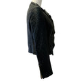 Load image into Gallery viewer, Hugo Boss Black Leather Quilted Ruffled Jacket