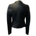 Load image into Gallery viewer, Hugo Boss Black Leather Quilted Ruffled Jacket