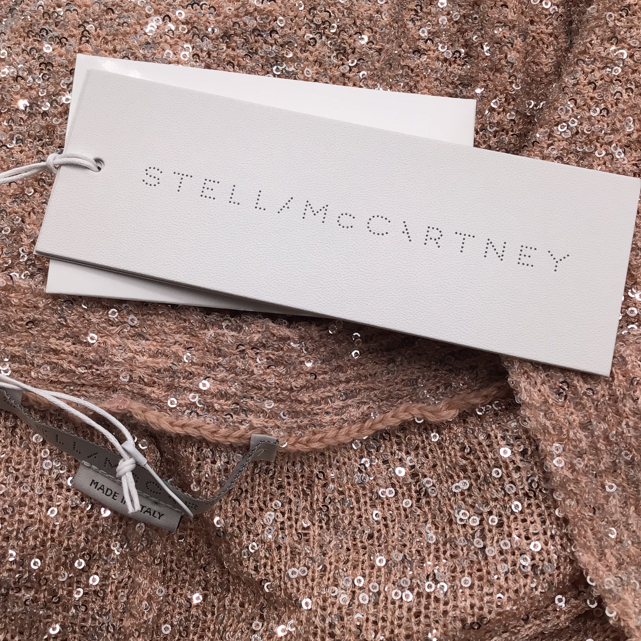 Stella McCartney Primrose Sequin Drip Knit Cardigan Sweater