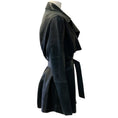 Load image into Gallery viewer, Fleurette Black Metallic Leather Wrap Jacket