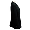 Load image into Gallery viewer, Brandon Maxwell Black Notched Collar One Button Wool and Silk Jacket