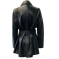 Load image into Gallery viewer, Fleurette Black Metallic Leather Wrap Jacket