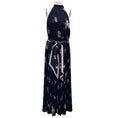 Load image into Gallery viewer, Zimmermann Navy Multi Pleated Floral Maxi Dress