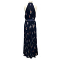 Load image into Gallery viewer, Zimmermann Navy Multi Pleated Floral Maxi Dress