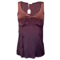 Load image into Gallery viewer, Brunello Cucinelli Burgundy Sleeveless V-Neck Silk Top