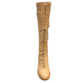 Load image into Gallery viewer, Gabriela Hearst Beige Leather Pat 75 Knee High Boots
