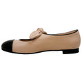Load image into Gallery viewer, Chanel 2024 Beige / Black Cap Toe Mary Jane Flats