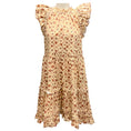 Load image into Gallery viewer, Ulla Johnson Ecru / Brown Printed Ruffled Cotton Dress
