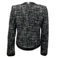 Load image into Gallery viewer, Rebecca Vallance Black / Blue Sequin Trim Button Front Tweed Jacket