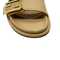 Load image into Gallery viewer, Fendi Beige Feel Leather Slide Sandals