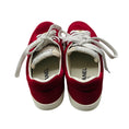 Load image into Gallery viewer, Chanel Red Suede Low Top Sneakers